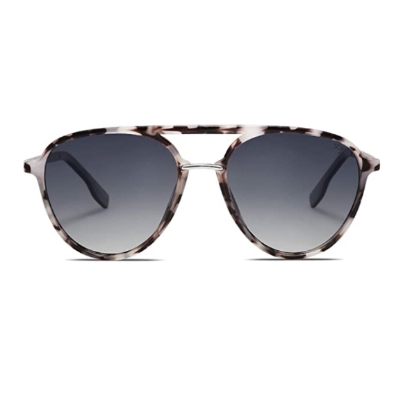 ?Gray Double Bridge Polarized Sunglasses for Women Men main image 4